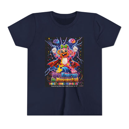 Panz™ Youth Short Sleeve Tee – "My Energy is Powerful" Graphic Tee | Smile Universe Collection