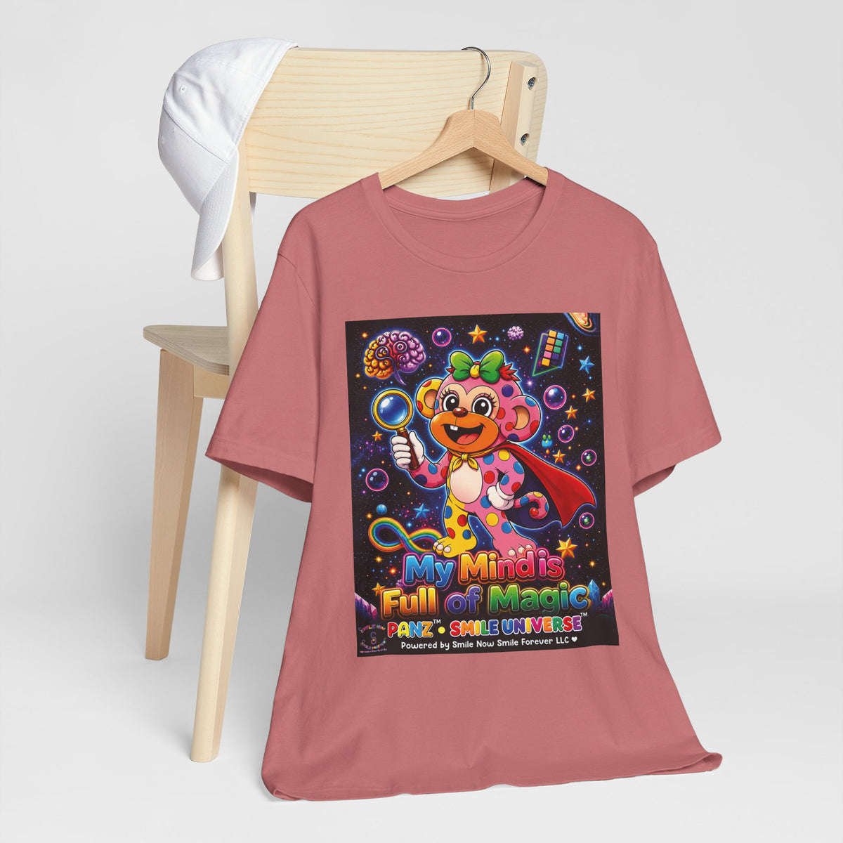 Panz™ Unisex Jersey Short Sleeve Tee – "My Mind is Full of Magic" Graphic | Smile Universe Collection