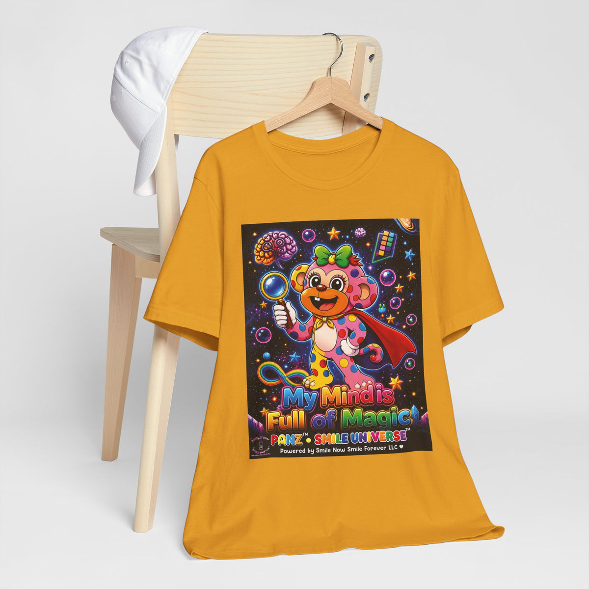 Panz™ Unisex Jersey Short Sleeve Tee – "My Mind is Full of Magic" Graphic | Smile Universe Collection