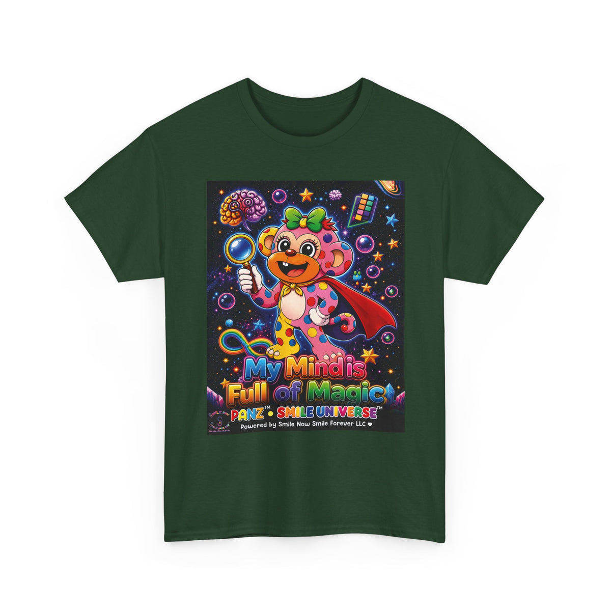 Panz™ Unisex Heavy Cotton™ Tee – "My Mind is Full of Magic" Graphic | Smile Universe Collection