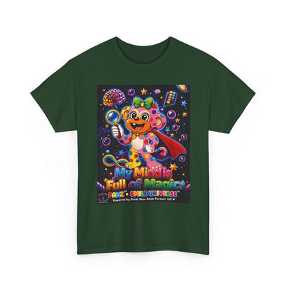 Panz™ Unisex Heavy Cotton™ Tee – "My Mind is Full of Magic" Graphic | Smile Universe Collection