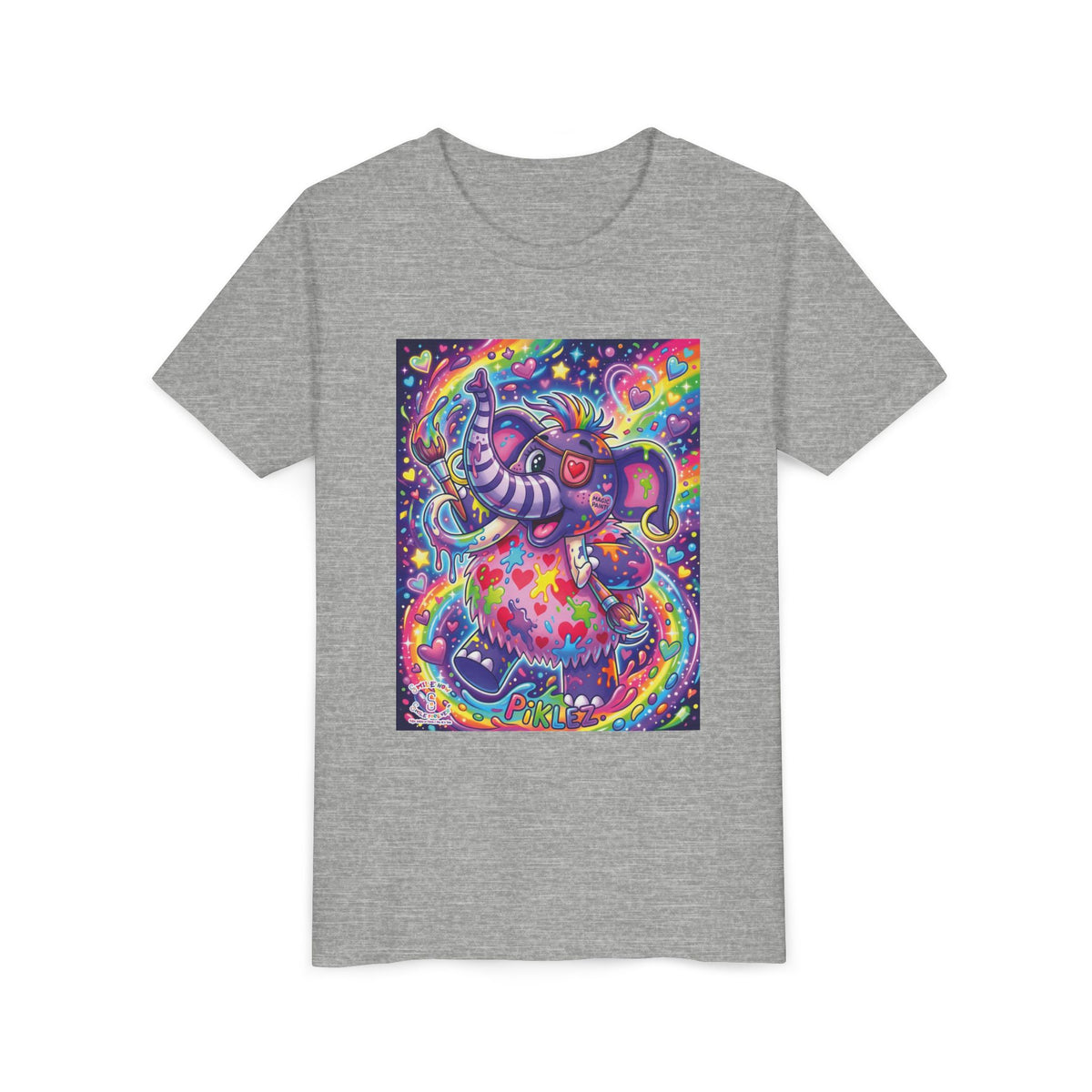 Piklez™ Youth Short Sleeve Tee – "Magic Paint!" Graphic Shirt | Smile Universe Collection
