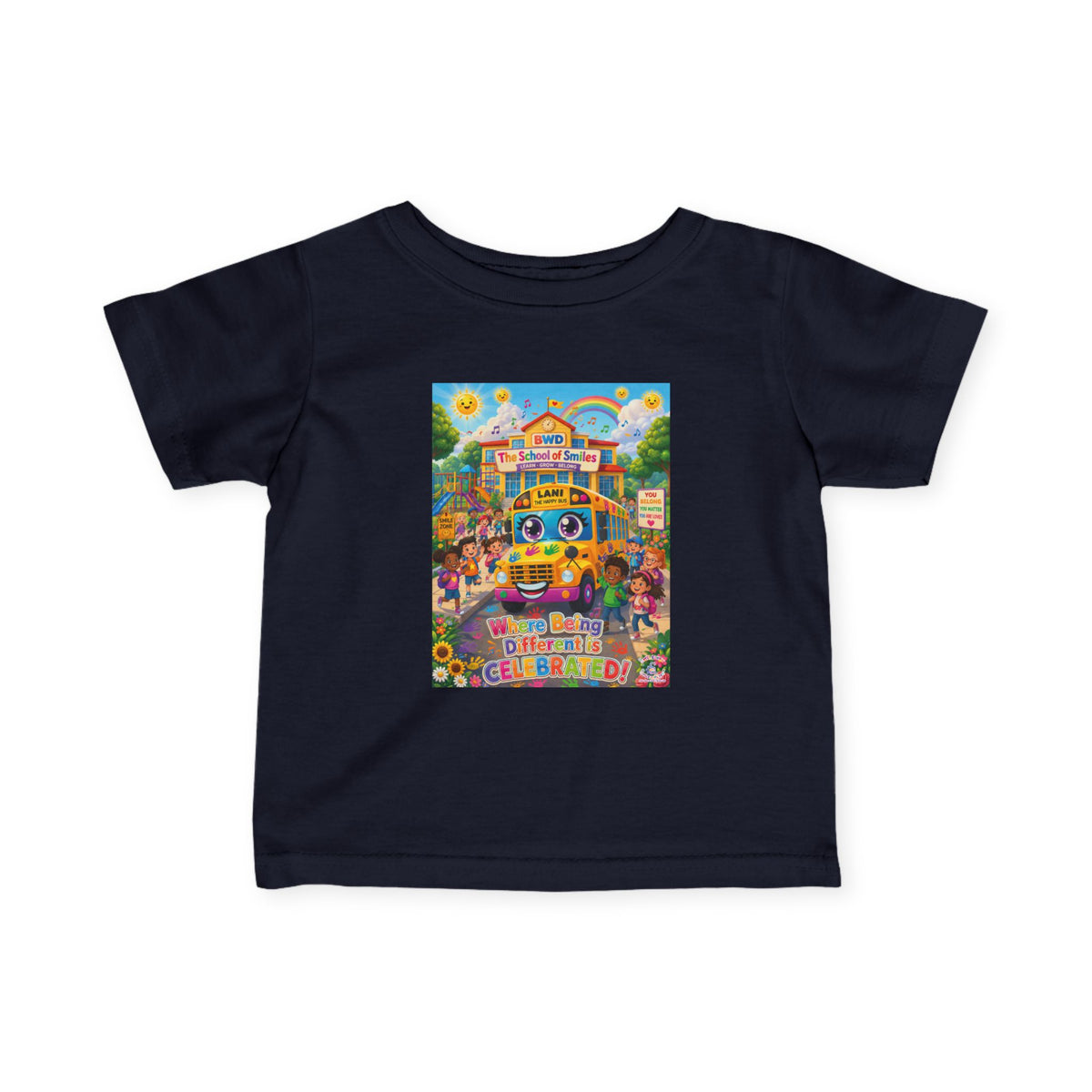 Lani™ Infant Fine Jersey Tee – "Where Being Different is CELEBRATED!" Graphic Shirt