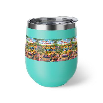 Lani™ 12oz Copper Vacuum Insulated Cup – "Adventure Starts With Us!" Graphic