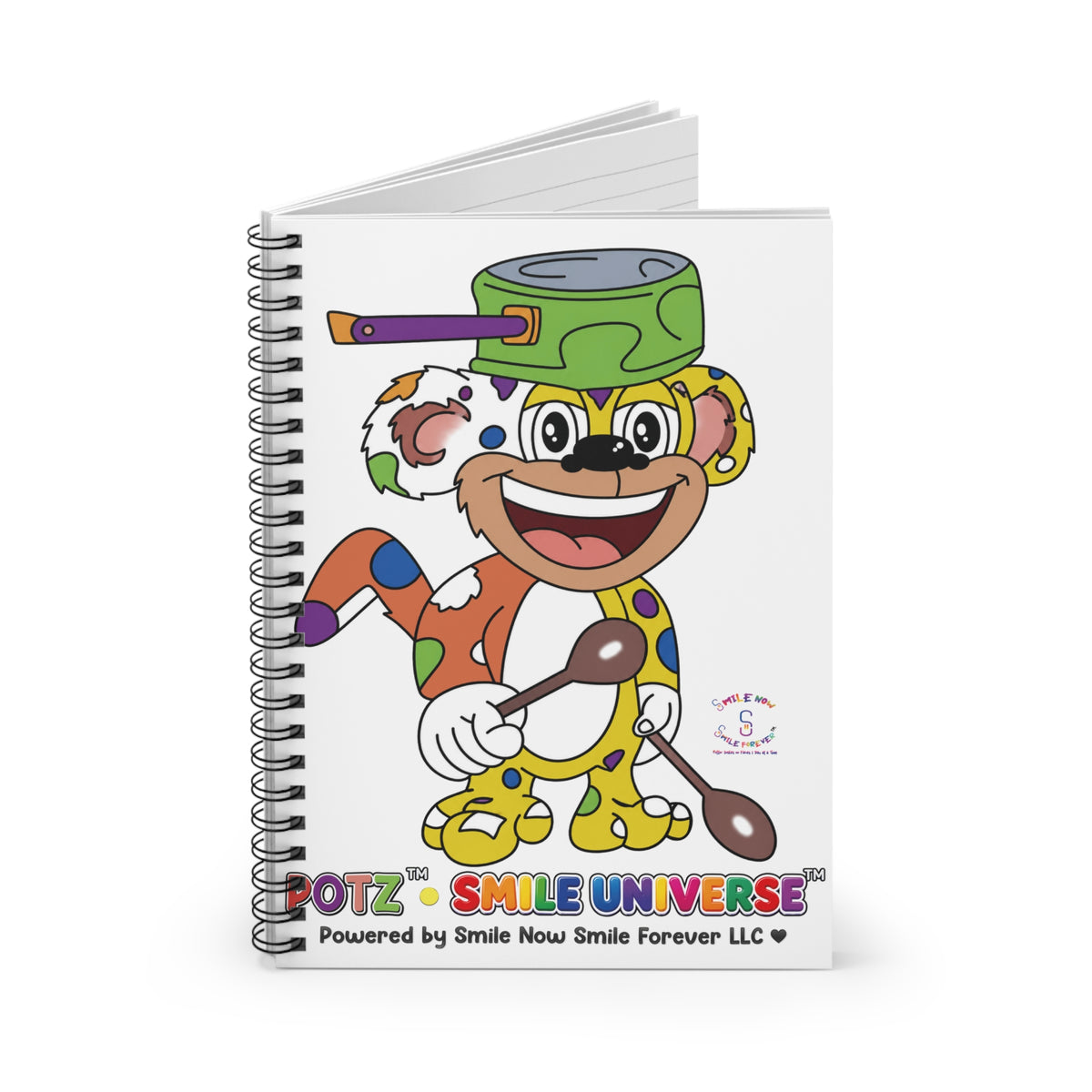 Potz™ Spiral Notebook – Playful Graphic Ruled Notebook | Smile Universe Collection