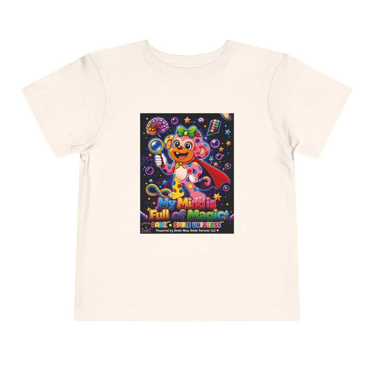 Panz™ Toddler Short Sleeve Tee – "My Mind is Full of Magic" Graphic | Smile Universe Collection