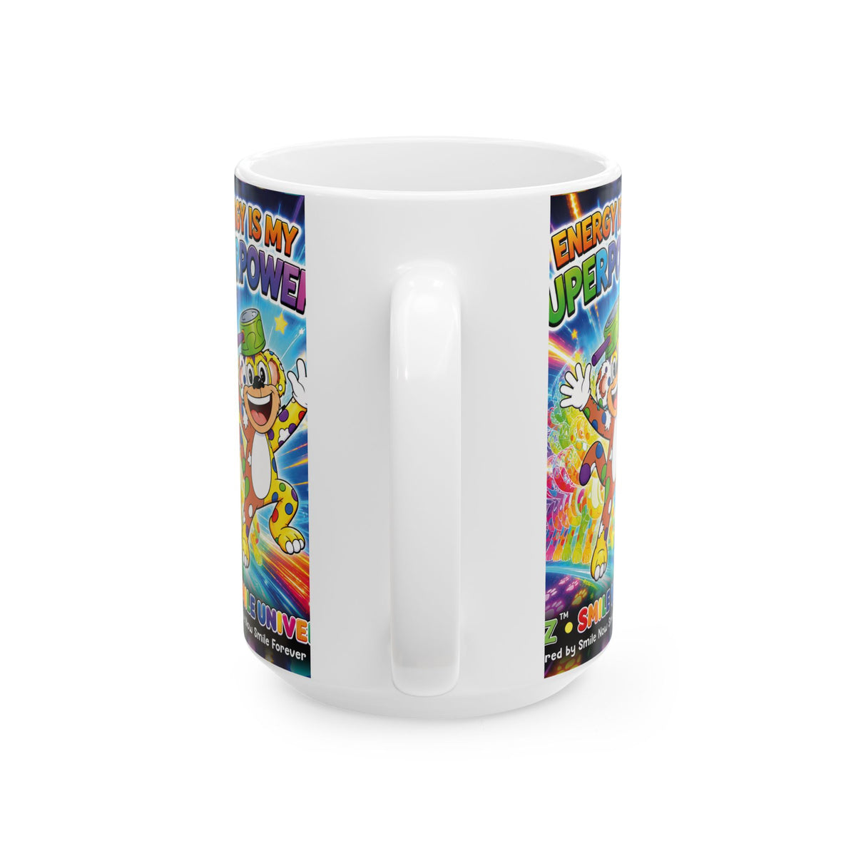 Potz™ Ceramic Mug – "Energy is My Superpower!" Graphic Coffee Mug | Smile Universe Collection