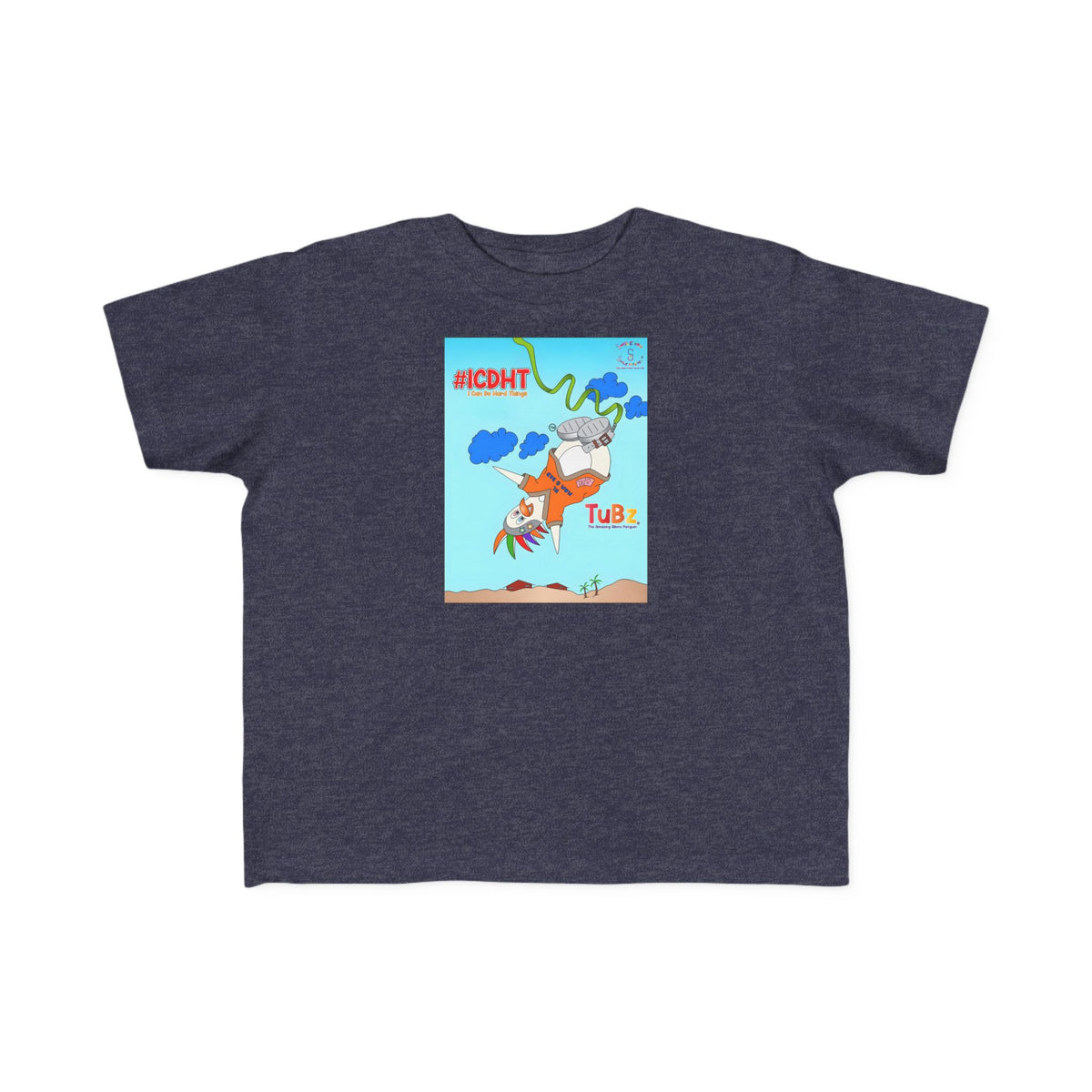 TuBz™ "I Can Do Hard Things" Toddler T-Shirt | Toddler's Fine Jersey Tee  - Positive Kids Graphic Tee