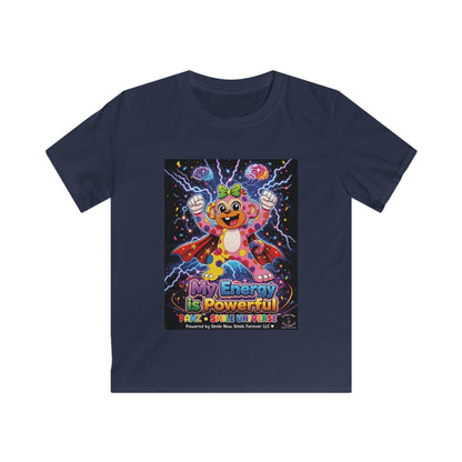 Panz™ Kids Softstyle Tee – "My Energy is Powerful" Graphic Tee | Smile Universe Collection