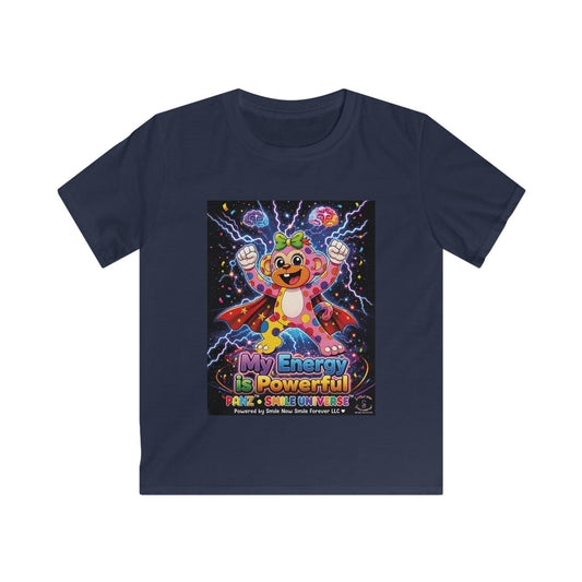 Panz™ Kids Softstyle Tee – "My Energy is Powerful" Graphic Tee | Smile Universe Collection
