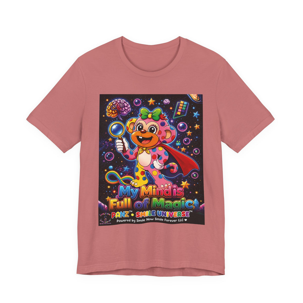 Panz™ Unisex Jersey Short Sleeve Tee – "My Mind is Full of Magic" Graphic | Smile Universe Collection