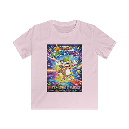 Potz™ Kids Softstyle Tee – "Energy is My Superpower!" Graphic Tee | Smile Universe Collection