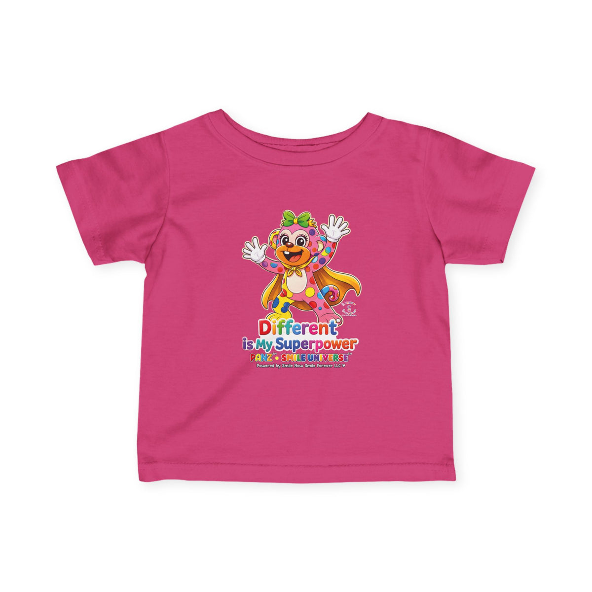 Panz™ Infant Fine Jersey Tee – "Different is My Superpower" Graphic | Smile Universe Collection