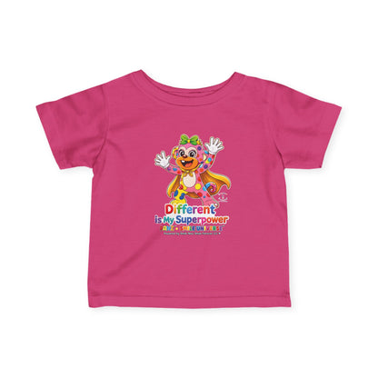 Panz™ Infant Fine Jersey Tee – "Different is My Superpower" Graphic | Smile Universe Collection
