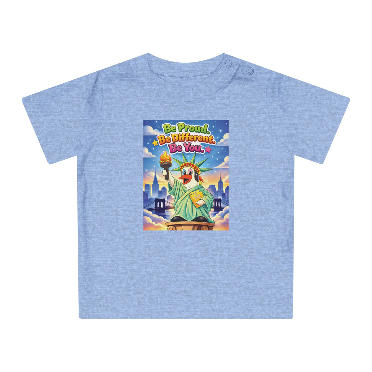 TuBz™ "Be Proud. Be Different. Be You." Baby T- Shirt - Cute Inspirational Infant Tee