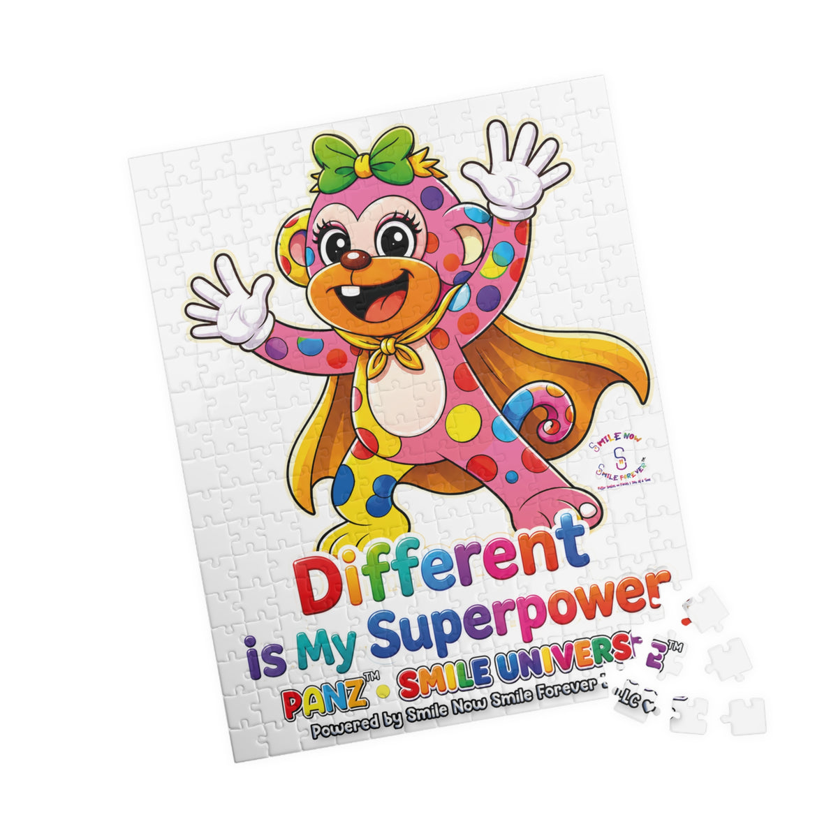 Panz™ Puzzle (110, 252, 520 & 1014-piece) – "Different is My Superpower" Graphic | Smile Universe Collection