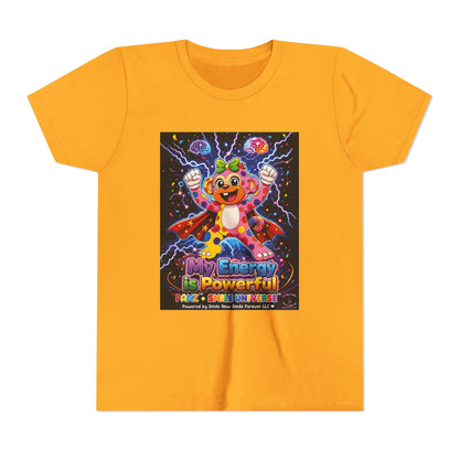 Panz™ Youth Short Sleeve Tee – "My Energy is Powerful" Graphic Tee | Smile Universe Collection