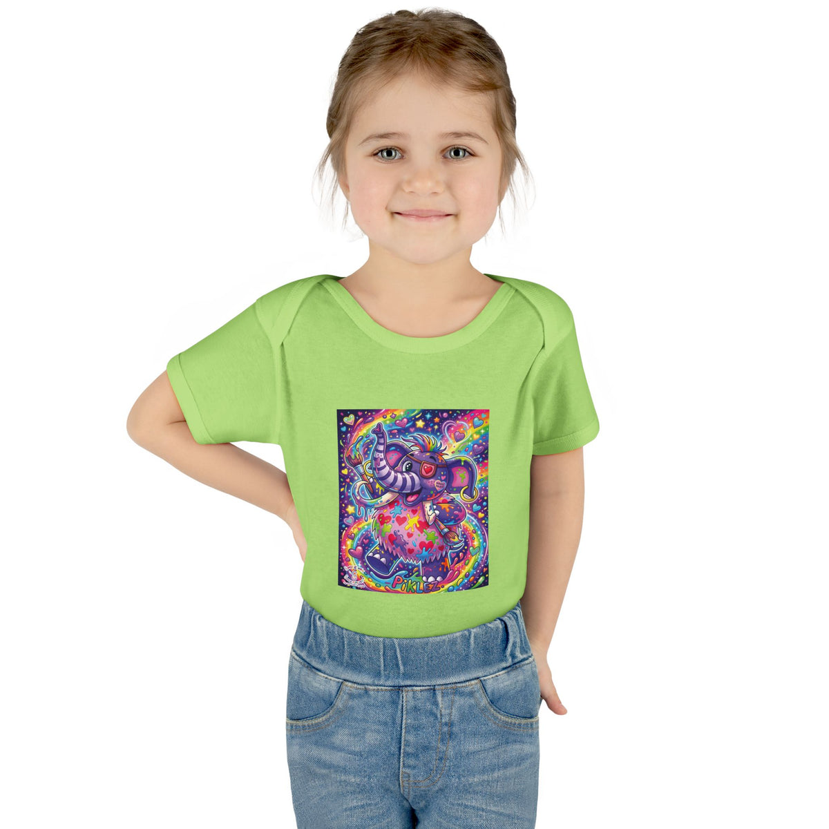 Piklez™ Infant Baby Rib Bodysuit – "Magic Paint!" Graphic | Smile Universe Collection