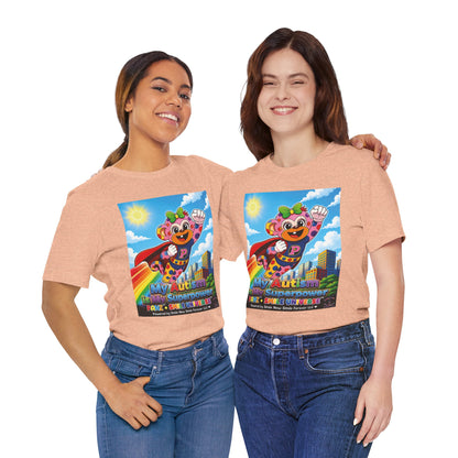 Panz™ Unisex Jersey Short Sleeve Tee – "My Autism is My Superpower" Graphic | Smile Universe Collection