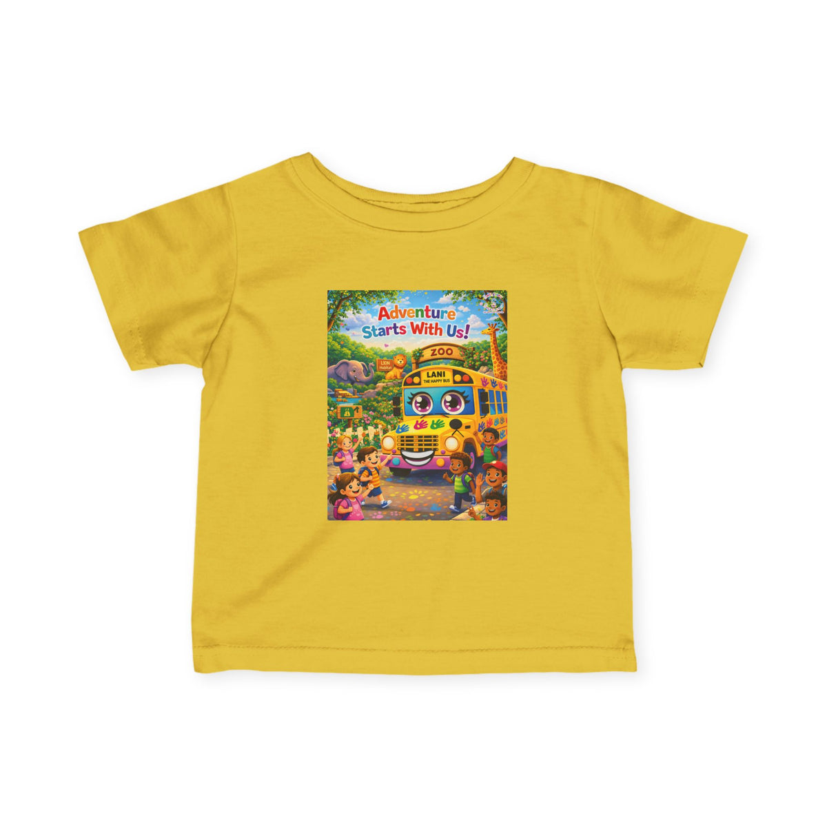 Lani™ Infant Fine Jersey Tee – "Adventure Starts With Us!" Graphic