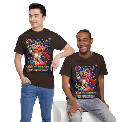 Panz™ Unisex Heavy Cotton™ Tee – "My Mind is Full of Magic" Graphic | Smile Universe Collection