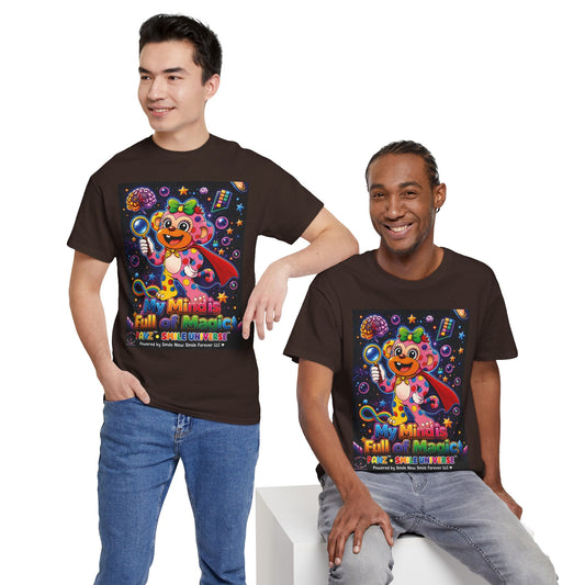 Panz™ Unisex Heavy Cotton™ Tee – "My Mind is Full of Magic" Graphic | Smile Universe Collection