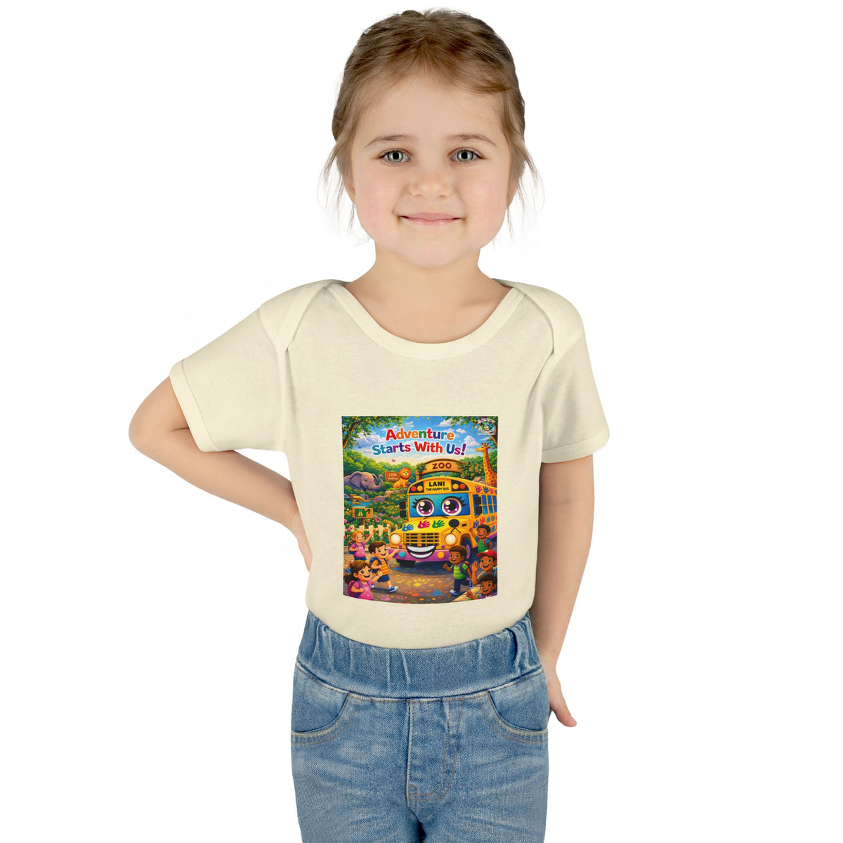 Lani™ Infant Baby Rib Bodysuit – "Adventure Starts With Us!" Graphic
