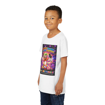 Panz™ Youth Short Sleeve Tee – "Differently Amazing & Loudly Autistic!" Graphic | Smile Universe Collection