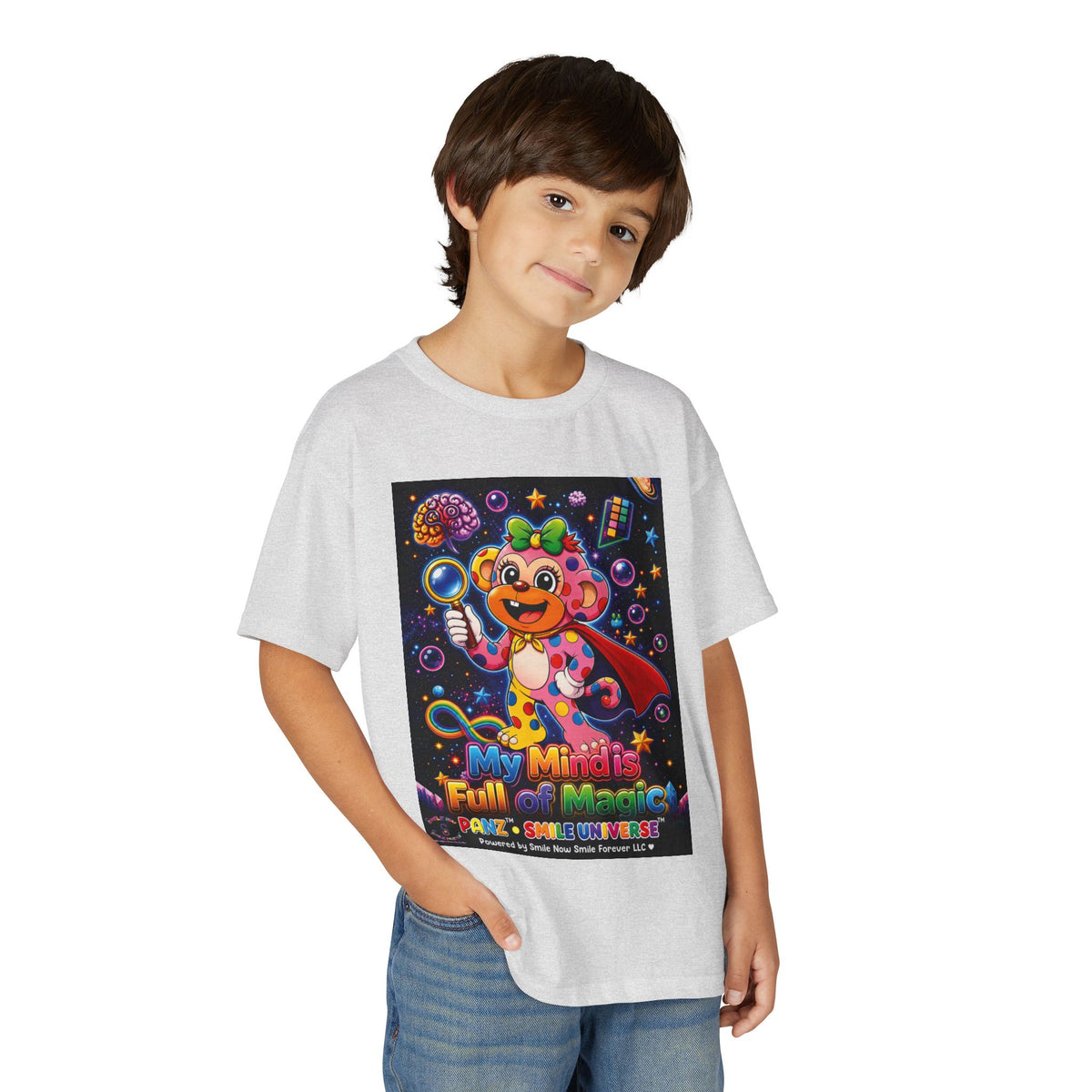Panz™ Youth DryBlend® T-Shirt – "My Mind is Full of Magic" Graphic | Smile Universe Collection