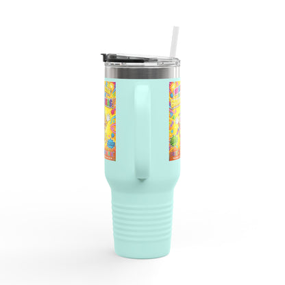 Potz™ Insulated Travel Mug 40oz – "My ADHD Brain is Full of Brilliant Ideas!" Graphic Tumbler | Smile Universe Collection