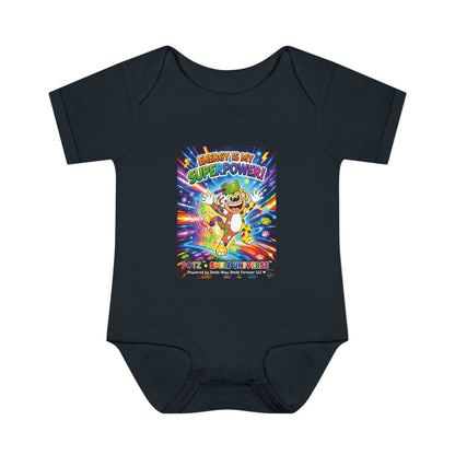 Potz™ Infant Baby Rib Bodysuit – "Energy is My Superpower!" Graphic Onesie | Smile Universe Collection