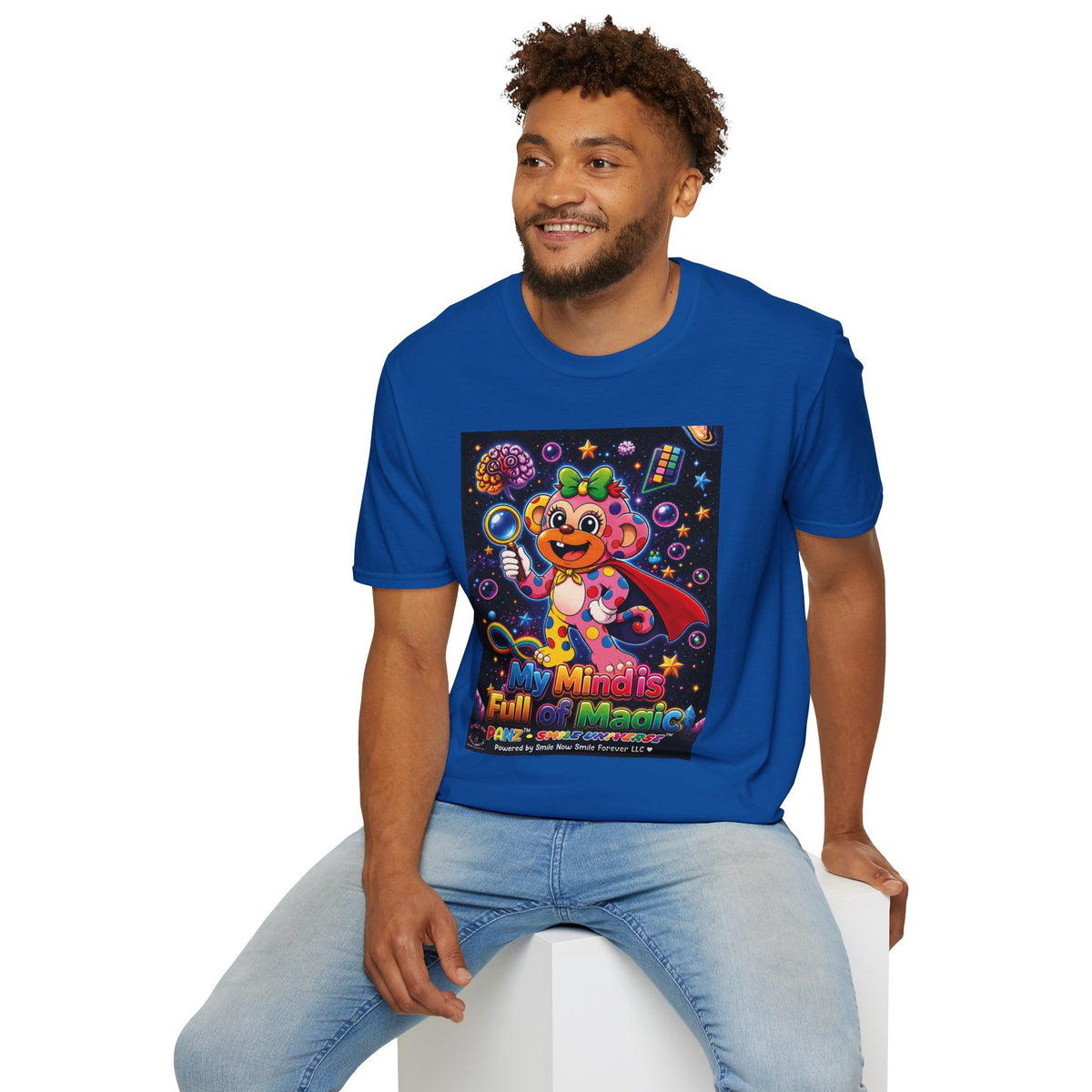 Panz™ Unisex Softstyle T-Shirt – "My Mind is Full of Magic" Graphic | Smile Universe Collection