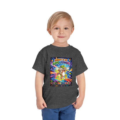 Potz™ Toddler Short Sleeve Tee – "Energy is My Superpower!" Graphic Tee | Smile Universe Collection