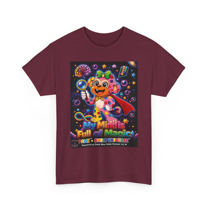 Panz™ Unisex Heavy Cotton™ Tee – "My Mind is Full of Magic" Graphic | Smile Universe Collection