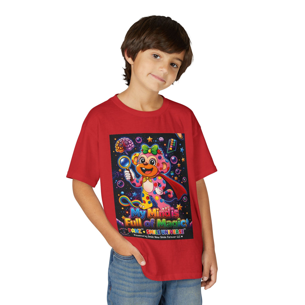 Panz™ Youth DryBlend® T-Shirt – "My Mind is Full of Magic" Graphic | Smile Universe Collection