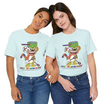 Potz™ Unisex Jersey Short Sleeve Tee – Playful Graphic Tee | Smile Universe Collection
