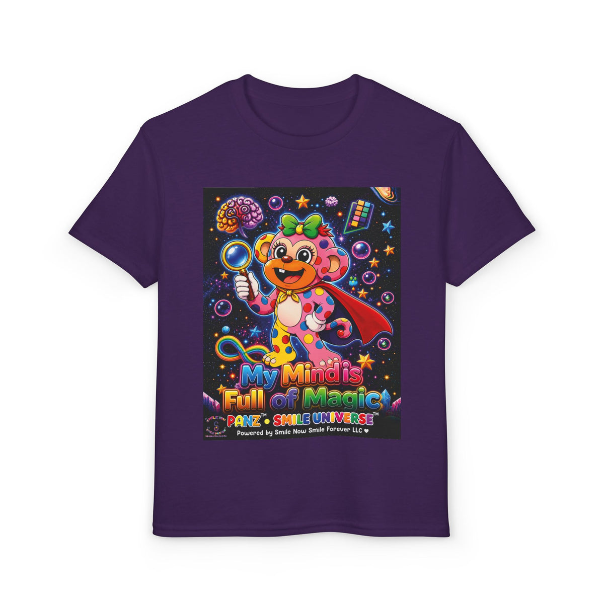 Panz™ Youth DryBlend® T-Shirt – "My Mind is Full of Magic" Graphic | Smile Universe Collection