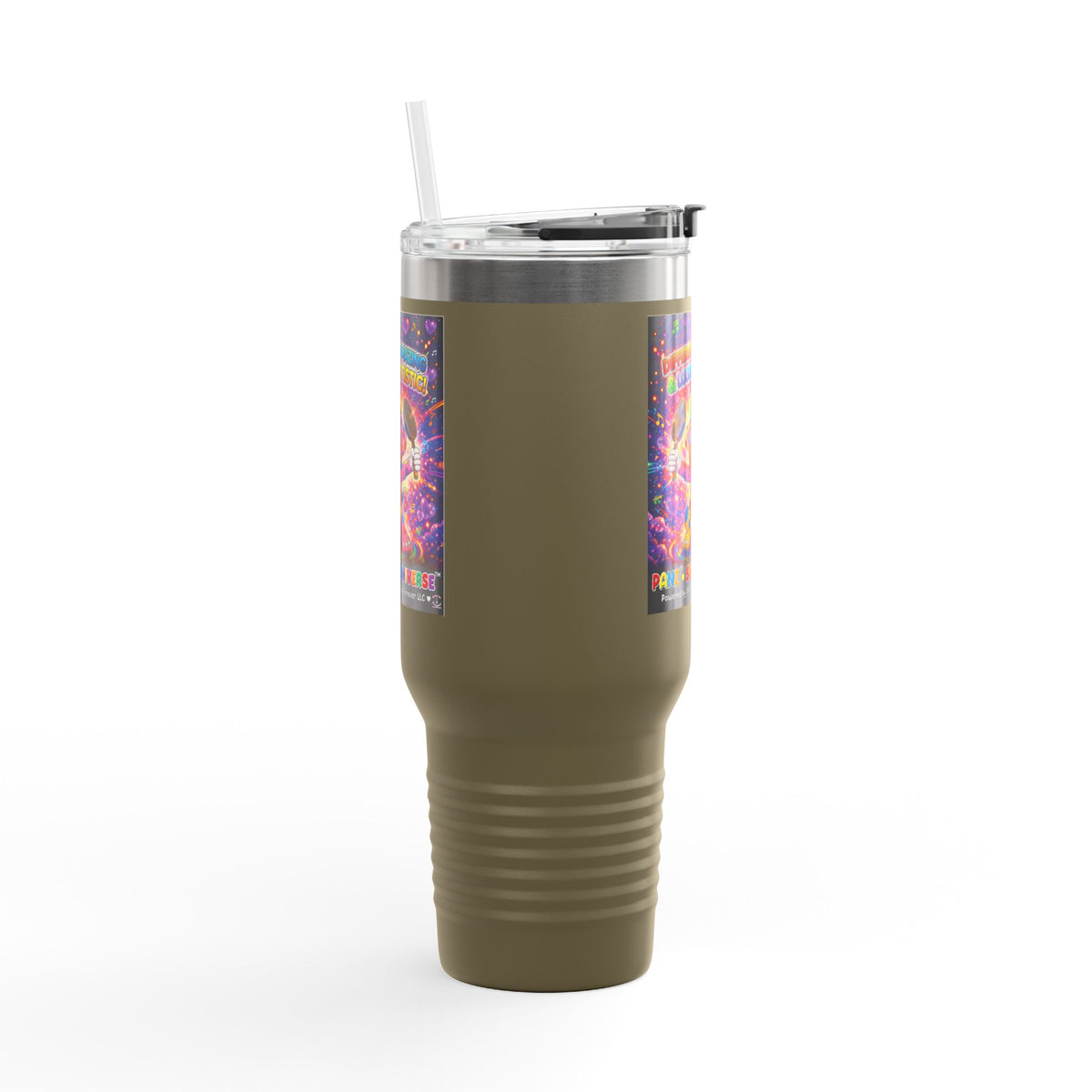 Panz™ 40oz Insulated Travel Mug – "Differently Amazing & Loudly Autistic!" Graphic | Smile Universe Collection