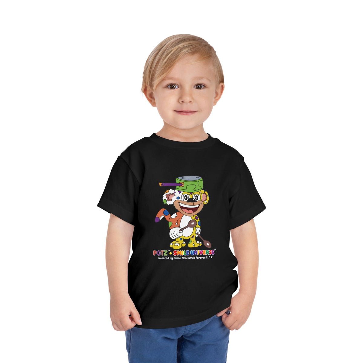 Potz™ Toddler Short Sleeve Tee – Playful Graphic Tee | Smile Universe Collection