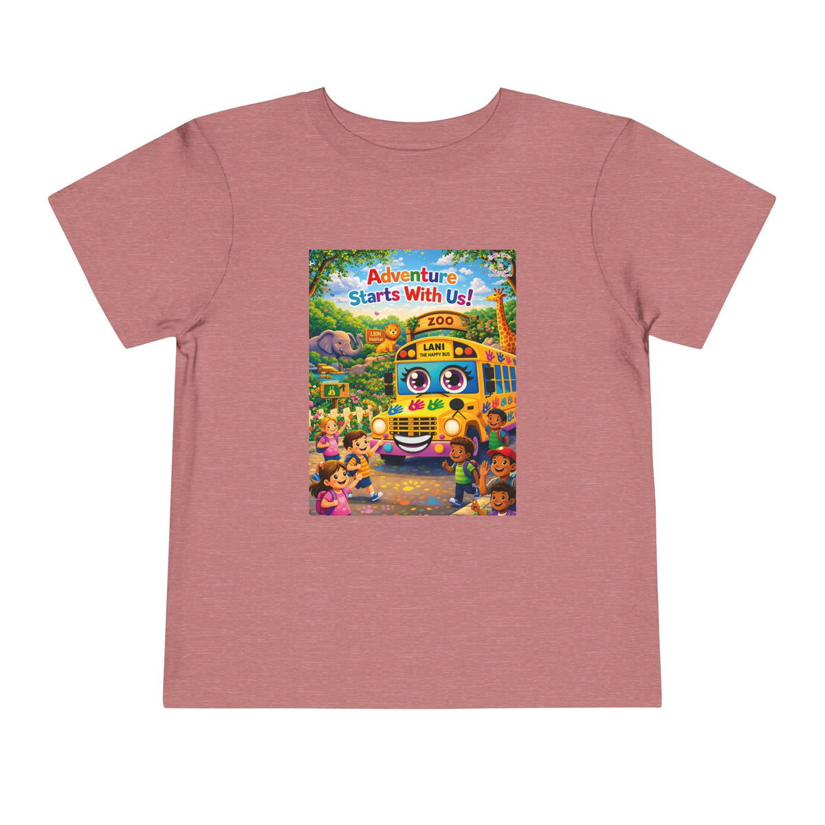 Lani™ Toddler Short Sleeve Tee – "Adventure Starts With Us!" Graphic
