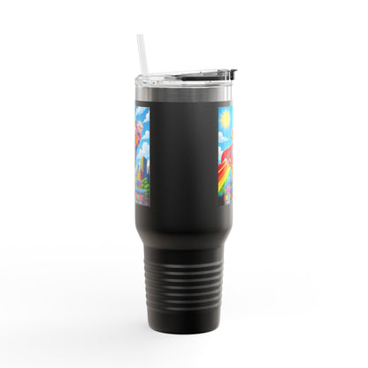 Panz™ 40oz Insulated Travel Mug – "My Autism is My Superpower" Graphic | Smile Universe Collection