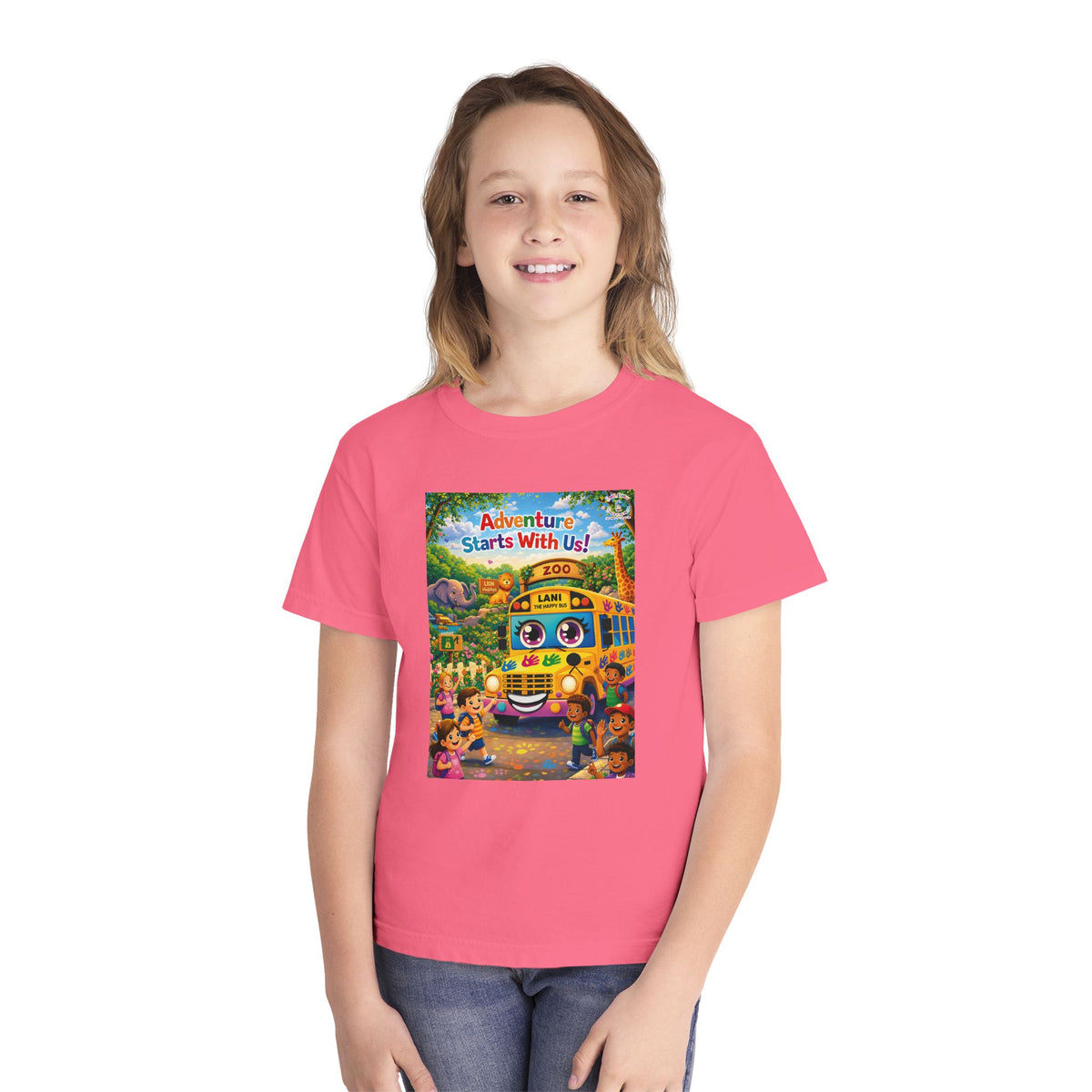Lani™ Youth Midweight Tee – "Adventure Starts With Us!" Graphic