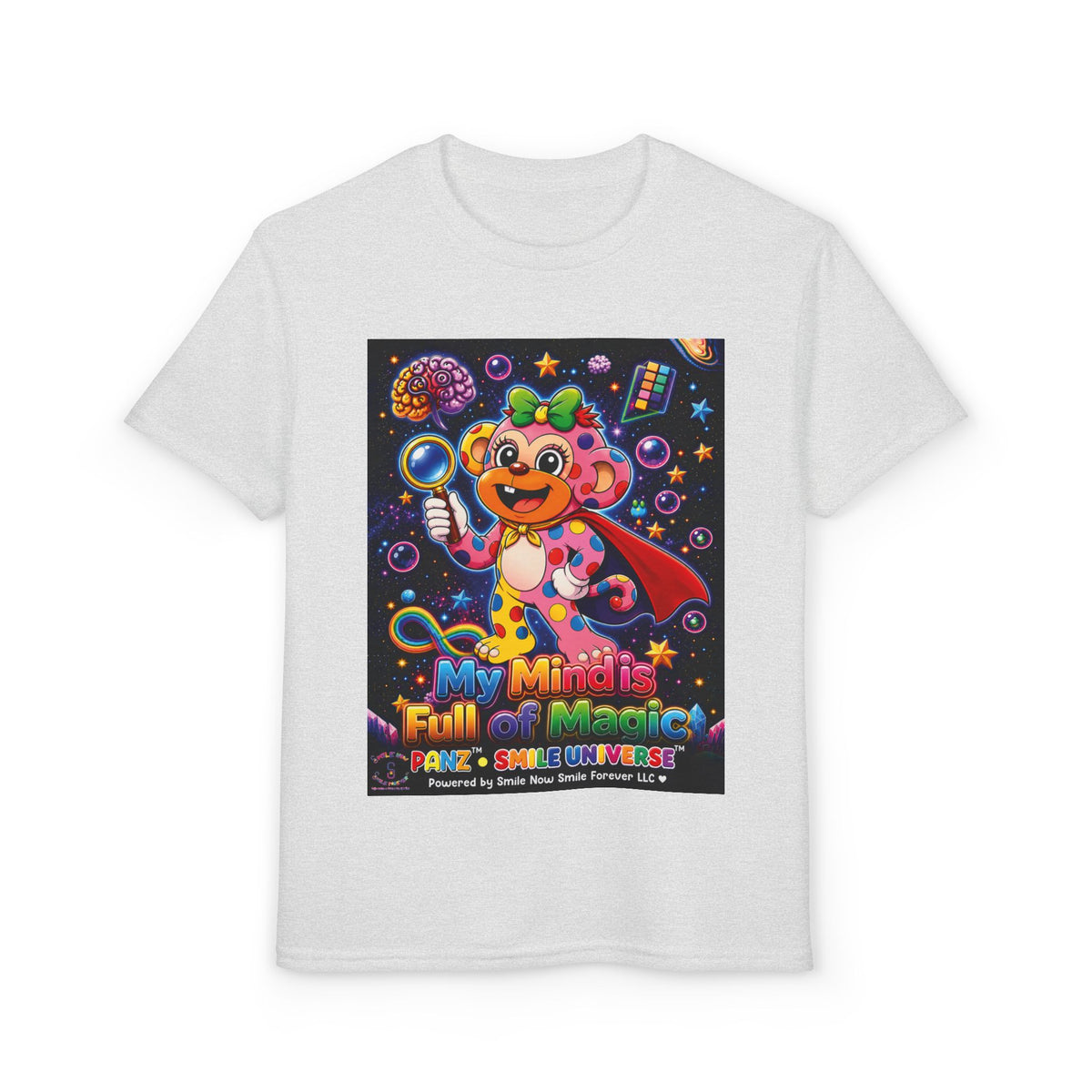 Panz™ Youth DryBlend® T-Shirt – "My Mind is Full of Magic" Graphic | Smile Universe Collection
