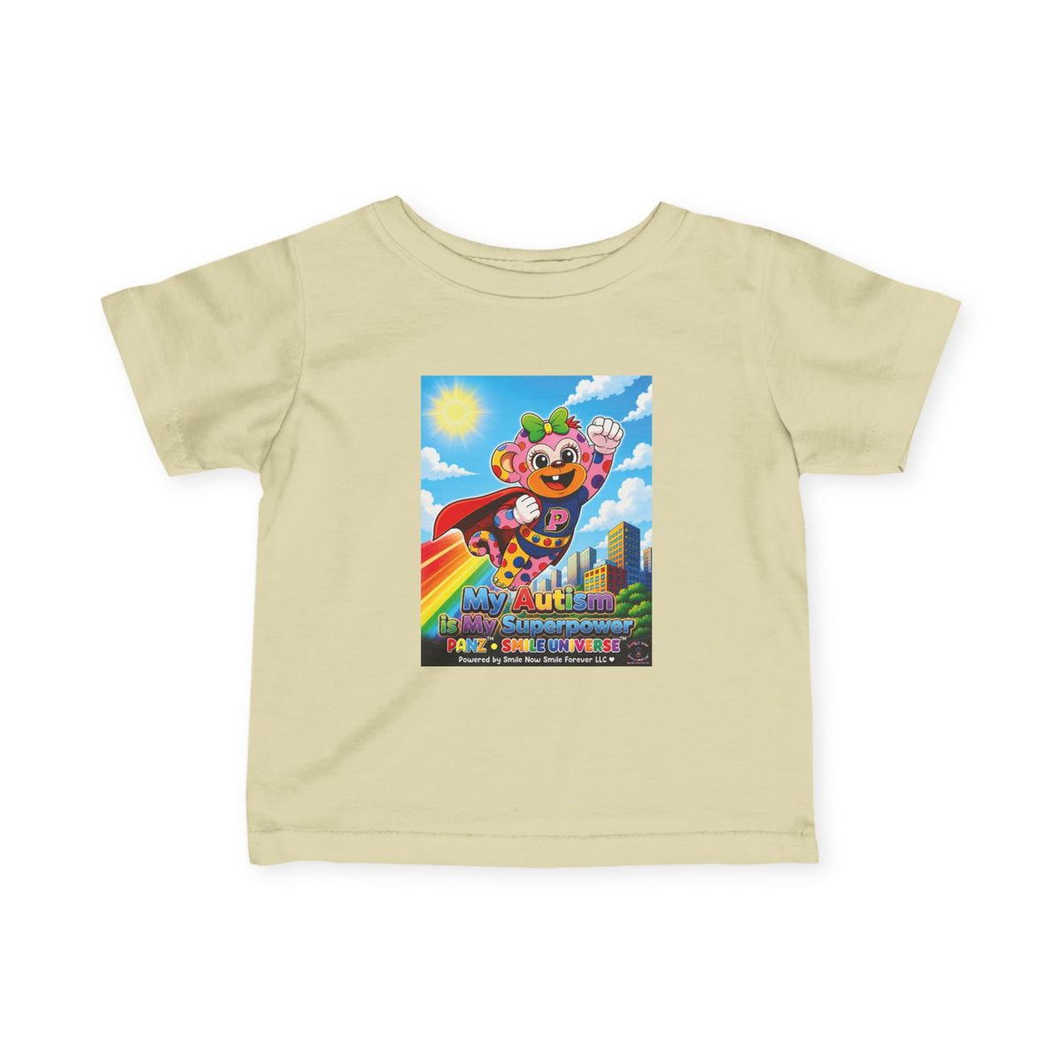Panz™ Infant Fine Jersey Tee – "My Autism is My Superpower" Graphic | Smile Universe Collection