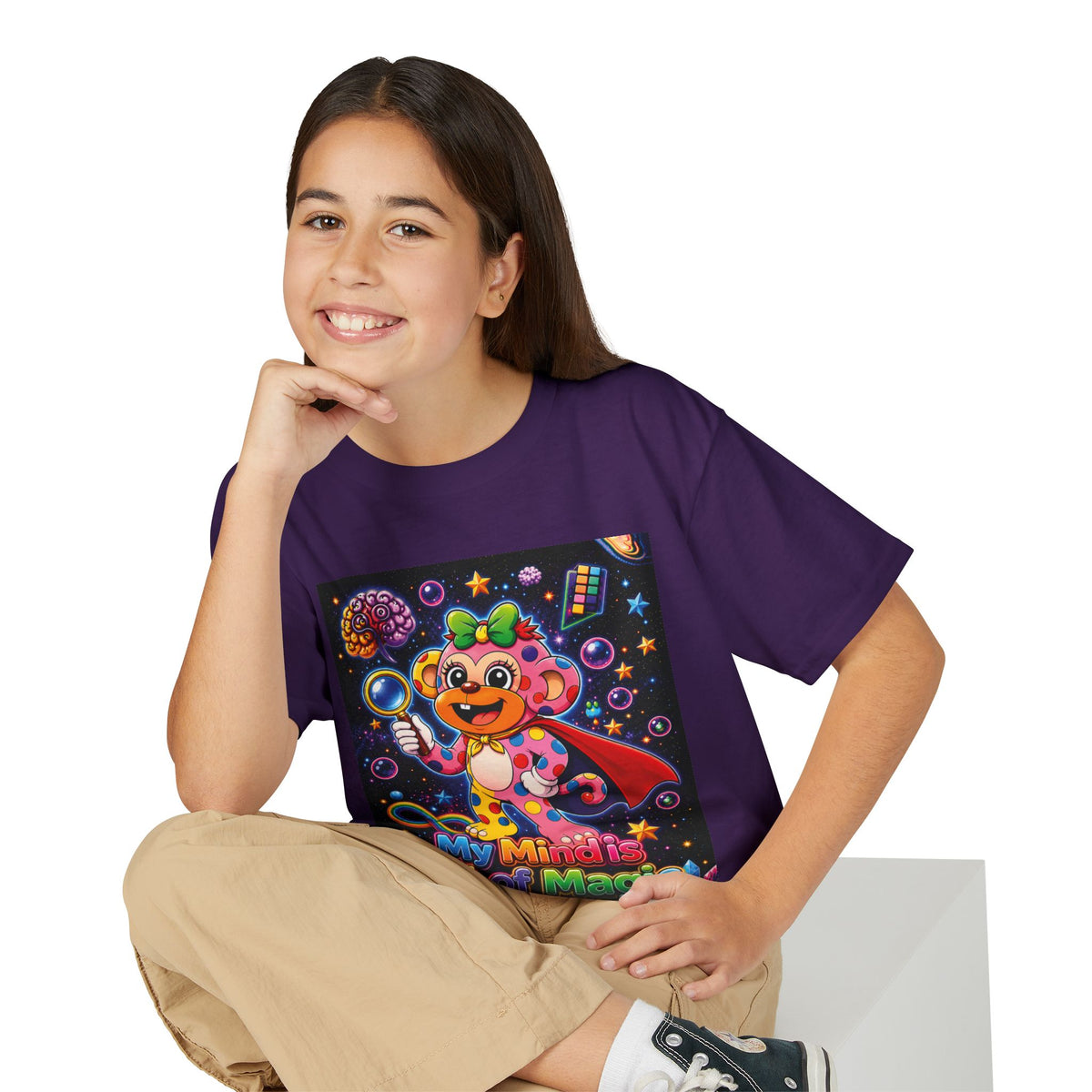 Panz™ Youth DryBlend® T-Shirt – "My Mind is Full of Magic" Graphic | Smile Universe Collection