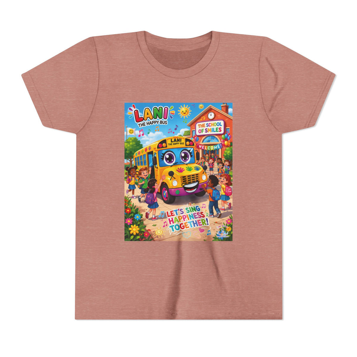 Lani™ Youth Short Sleeve Tee – "Let's Sing Happiness Together!" Graphic