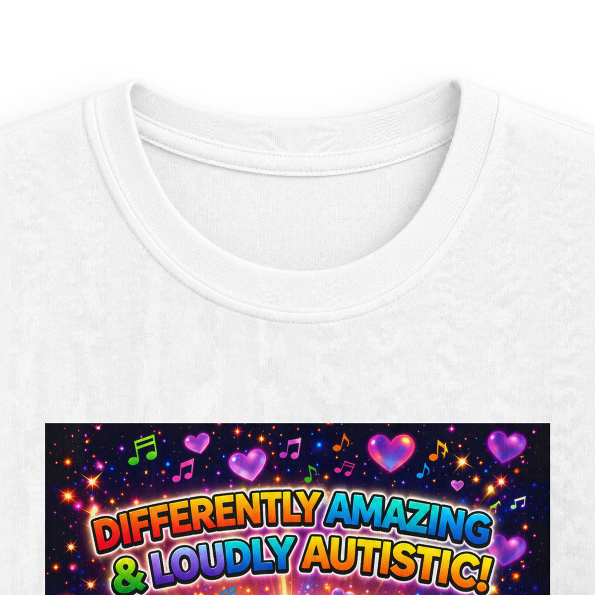 Panz™ Kids Softstyle Tee – "Differently Amazing & Loudly Autistic!" Graphic | Smile Universe Collection