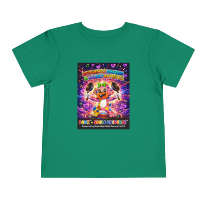 Panz™ Toddler Short Sleeve Tee – "Differently Amazing & Loudly Autistic!" Graphic | Smile Universe Collection