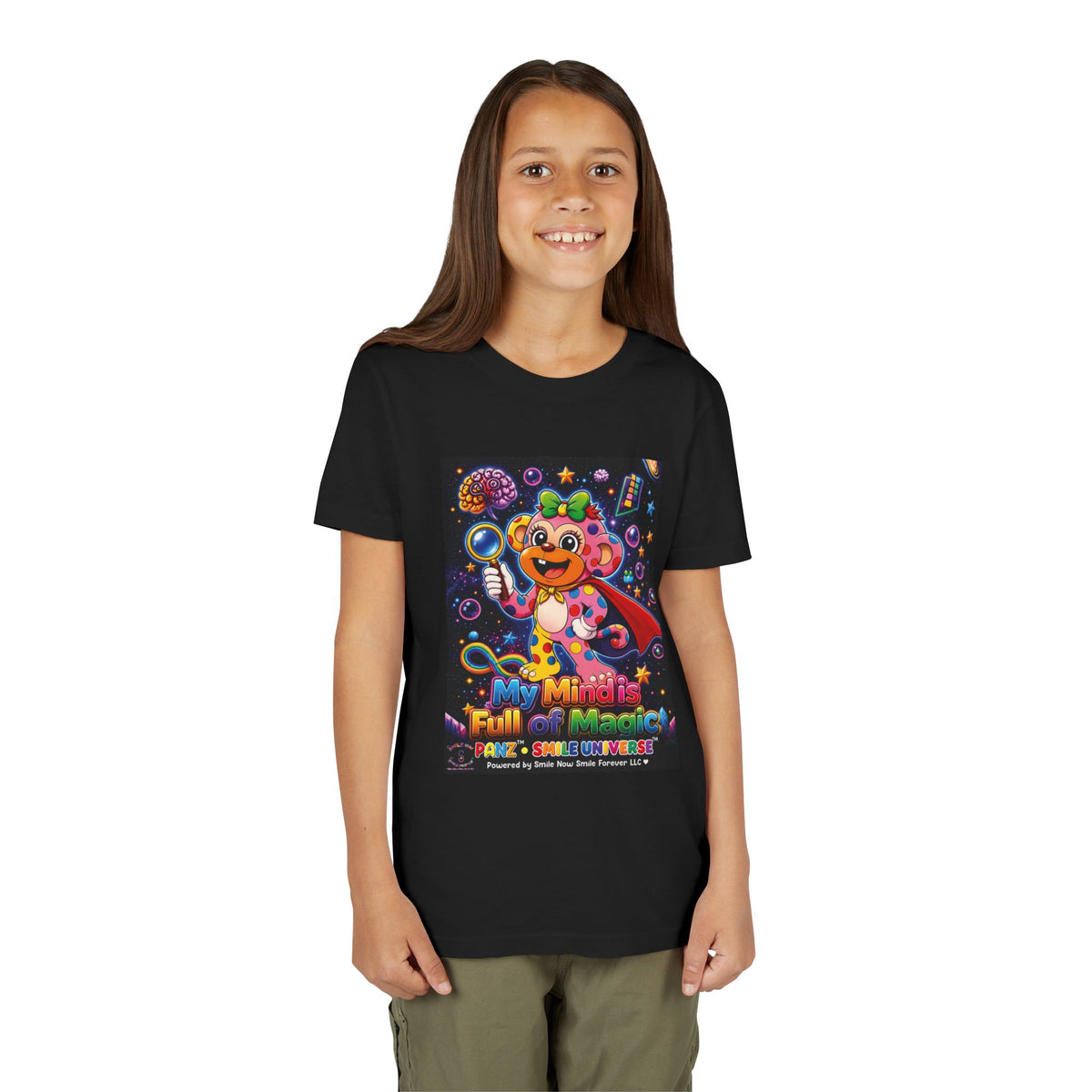 Panz™ Youth Short Sleeve Tee – "My Mind is Full of Magic" Graphic | Smile Universe Collection