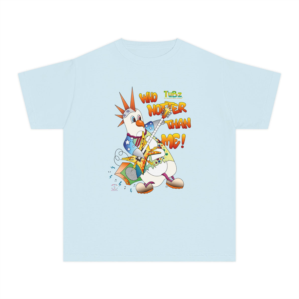 TuBz™ Rockstar Kids T-Shirt - "Who Hotter Than Me!" Graphic Tee | Smile Universe TuBz4Kidz Collection